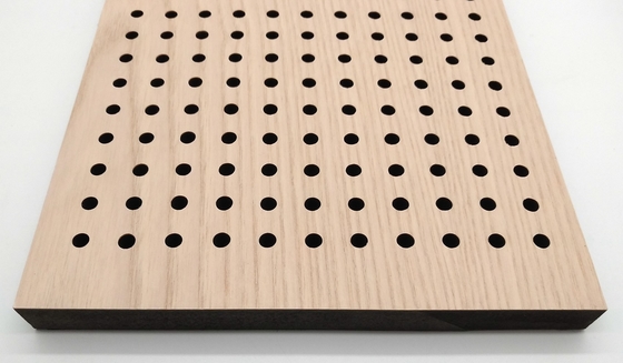16mm/6mm Veneer timber Micro Perforated Acoustic Panels Ceiling Tile