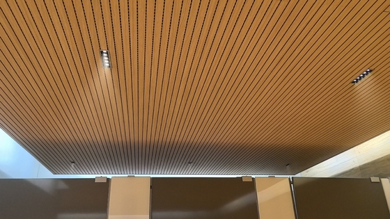 28/4mm Ceiling Tile Timber Slat Acoustic Panel Wooden Sound Board Building Material