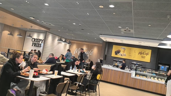 McDonald's Resturant Ceiling Tile Grey Wood Wool Cement Acoustic Panel Soundproofing Board