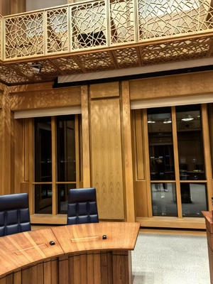 1.8/1.8/0.5mm Boardroom Microperforated Acoustic Wood Panels Soundproofing Timber Board