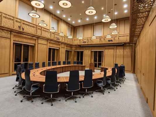 1.8/1.8/0.5mm Boardroom Microperforated Acoustic Wood Panels Soundproofing Timber Board