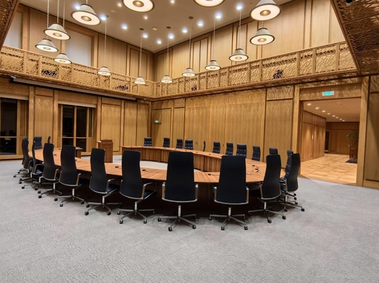 1.8/1.8/0.5mm Boardroom Microperforated Acoustic Wood Panels Soundproofing Timber Board