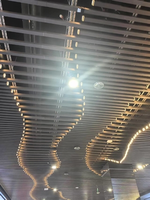 LED Linear Perforated Anodized Aluminum Panels Ceiling Tiles Sound Baffles Absorption Board