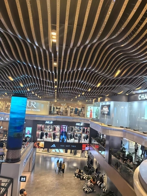 LED Linear Perforated Anodized Aluminum Panels Ceiling Tiles Sound Baffles Absorption Board
