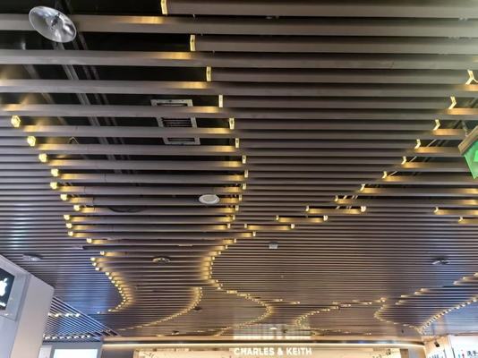 LED Linear Perforated Anodized Aluminum Panels Ceiling Tiles Sound Baffles Absorption Board