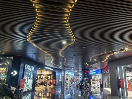 LED Linear Perforated Anodized Aluminum Panels Ceiling Tiles Sound Baffles Absorption Board