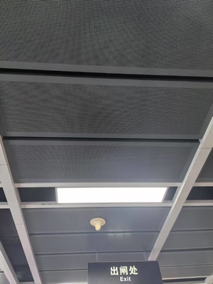 8/8/3mm Subway RAL Grey Perforated Metal Ceiling Tiles Acoustic Panels Soundproof Board