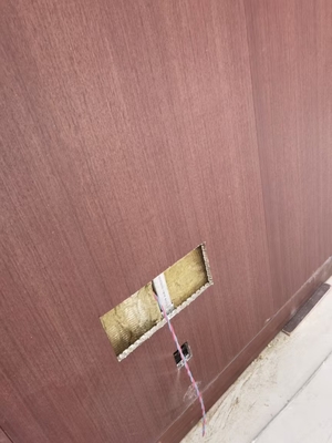 2/2/0.5mm Veneer Oak Aluminium Panels Microperforated Metal Wall Soundproofing Board