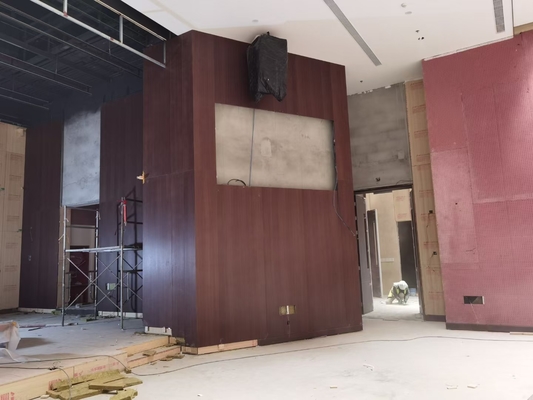 2/2/0.5mm Veneer Oak Aluminium Panels Microperforated Metal Wall Soundproofing Board