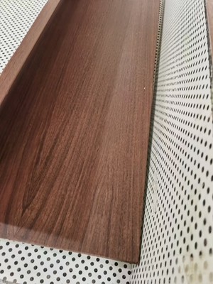 2/2/0.5mm Veneer Oak Aluminium Panels Microperforated Metal Wall Soundproofing Board