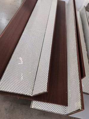 2/2/0.5mm Veneer Oak Aluminium Panels Microperforated Metal Wall Soundproofing Board
