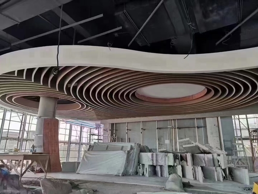 Acoustic Linear Wood Panels Metal Ceiling Tile Baffle Soundproof Board Building Materials