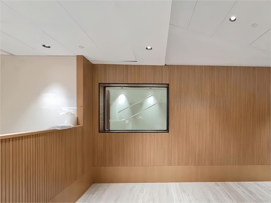 Grooved Decorative Wood Acoustic Wall Panels Tongue And Groove Soundproofing Board