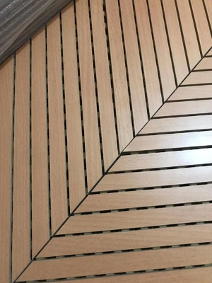 Grooved Decorative Wood Acoustic Wall Panels Tongue And Groove Soundproofing Board