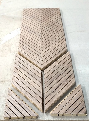 Grooved Decorative Wood Acoustic Wall Panels Tongue And Groove Soundproofing Board
