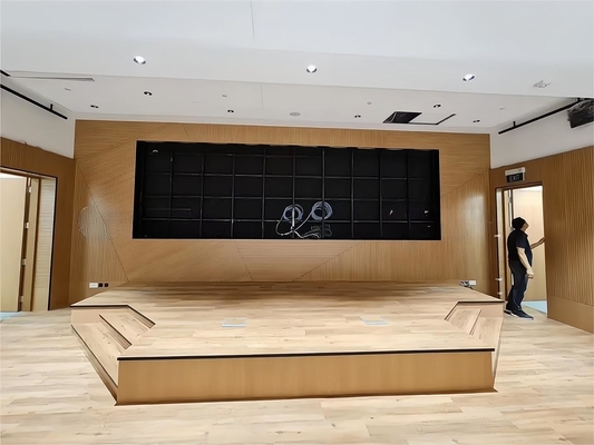 2440*128*16mm Grooved Decorative Wood Acoustic MDF Wall Panels Soundproofing Board