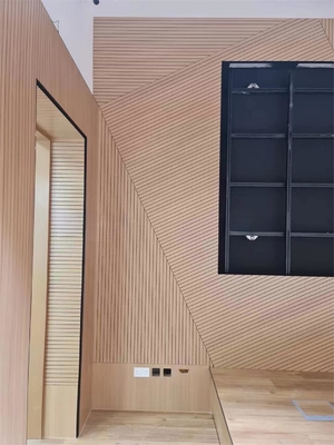 2440*128*16mm Grooved Decorative Wood Acoustic MDF Wall Panels Soundproofing Board