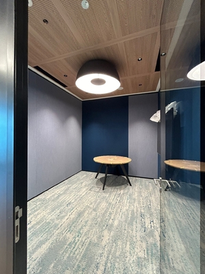 16/16/6mm Oak Laminate Wooden Perforated Acoustic Panel Ceiling Tiles Soundproofing Board