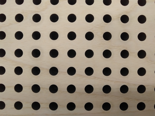 Sport Hall 16/16/6mm White Laminate Wooden Perforated Acoustic Panel Soundproofing Board
