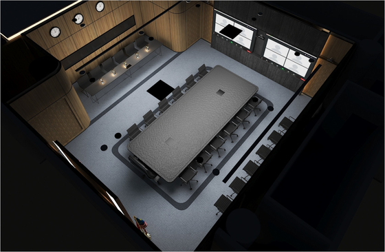 Natural Oak Veneer Conference Hall 2/2/0.7mm Microperforated Wood Panels Wall Acoustic Board 