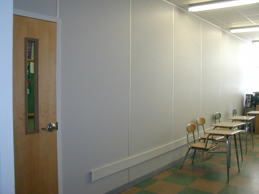 School Classroom 2/2/0.5mm Formica White Laminate Microperforated Wall Acoustic Panel
