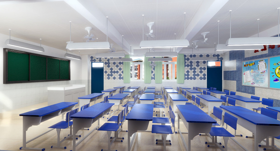 School Classroom RAL Circle Shape Cement Wood Wool Acoustic Wall Panels Soundproofing Board