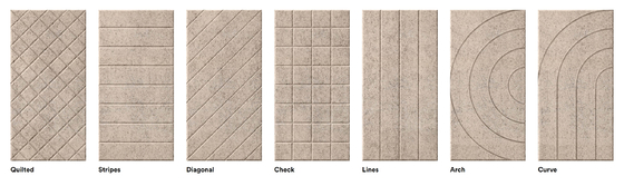 School Classroom RAL Circle Shape Cement Wood Wool Acoustic Wall Panels Soundproofing Board