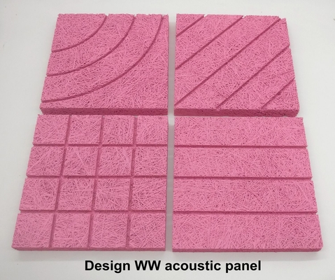 School Classroom RAL Circle Shape Cement Wood Wool Acoustic Wall Panels Soundproofing Board