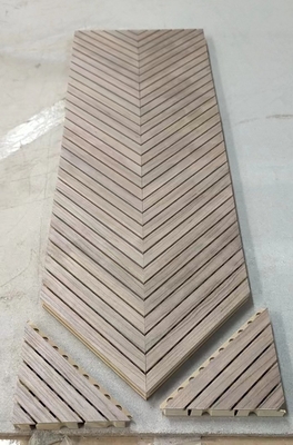 Church Linear Custom Grooved Acoustic Wall Panels Tongue And Grooved Sound Absorption Board