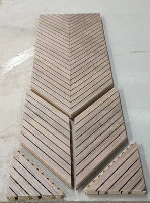 Church Linear Custom Grooved Acoustic Wall Panels Tongue And Grooved Sound Absorption Board