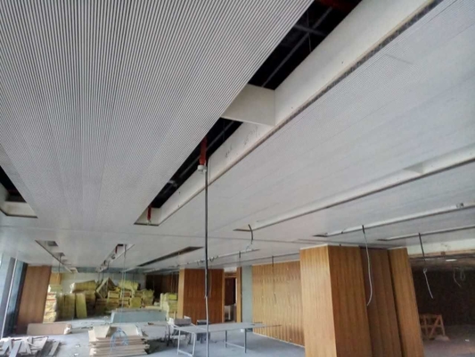 5/3mm Hotel Banquet Hall Grooved Acoustic Panels Ceiling Tile Sound Absorption Board