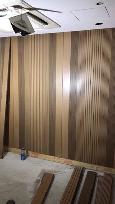 14/2mm Lecture Centre Maple Laminate Wooden Grooved Acoustic Panels Sound Absorption Board