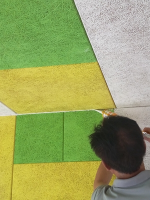 1200*600*25MM Classroom RAL Painting Wood Wool Cement Acoustic Panel Soundproofing Board
