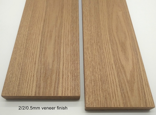 2/2/0.5mm Office Veneer Microperforated Wood Planks Sound Absorbing Wall Acoustic Panel