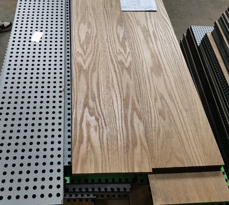 2/2/0.5mm Office Veneer Microperforated Wood Planks Sound Absorbing Wall Acoustic Panel