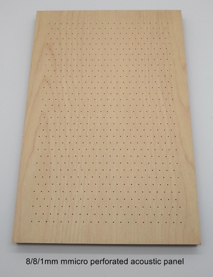 8/8/1mm Partition Board Microperforated Wooden Sound Absorbing Wall Acoustic Panel