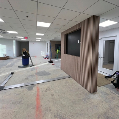 Office Timber Slat Acoustic Wall Panel Soundproof Interior Decoration Building Material