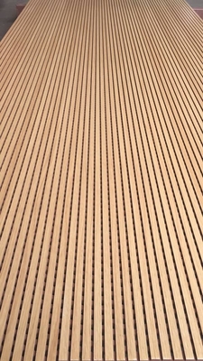Linear Maple Veneer Tongue And Grooved Soundproofing Slat Wall Ceiling Acoustic Panels