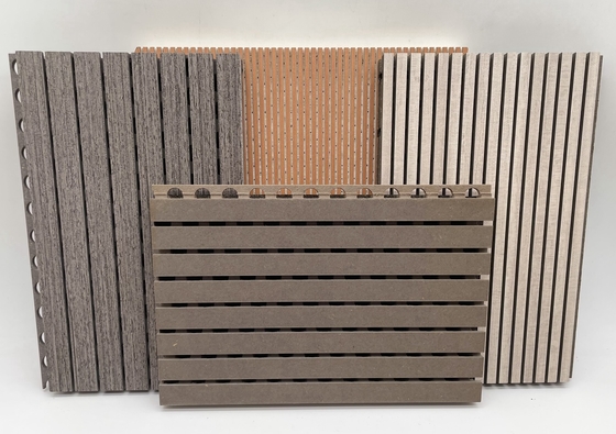 Linear Maple Veneer Tongue And Grooved Soundproofing Slat Wall Ceiling Acoustic Panels