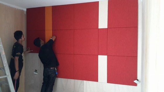 Colorful Fabric Wrapped Acoustic Panel Fiberglass Board Sound Absorbing Decorative Material