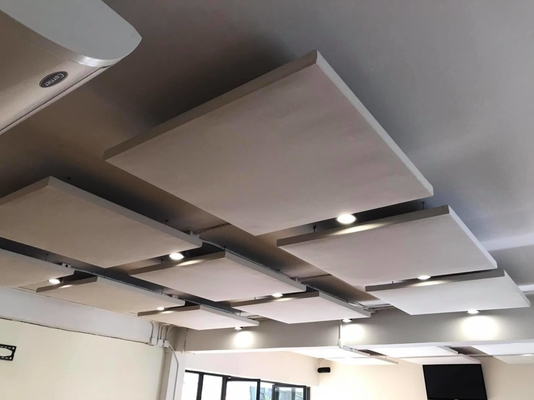 Ceiing Tile Diffuser Fabric Wrapped Acoustical Panels Fiberglass Sound Absorbing Board