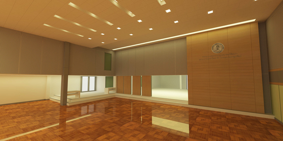 2/2/0.5mm Auditorium Amercia Oak Veneer Microperforated Wall Acoustic Sound Absorbing Panels