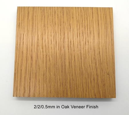 2/2/0.5mm Auditorium Amercia Oak Veneer Microperforated Wall Acoustic Sound Absorbing Panels