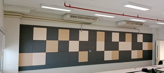 Meeting Room Absorbers Fabric Wrapped Acoustical Wall Panels Sound Absorbing Board