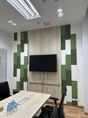 School Meeting Room Absorbers Fabric Wrapped Acoustical Wall Panels Sound Absorbing Board