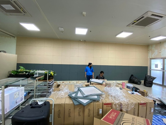 Conference Hall Fireproof Easy-installation Fabric Wrapped Acoustical Wall Panels Absorbing Board