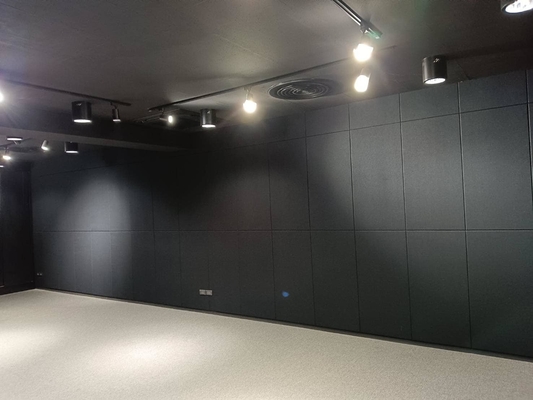 Dance Room Soundproofing Black Fabric Wrapped Acoustical Wall Panels Absorbing Board