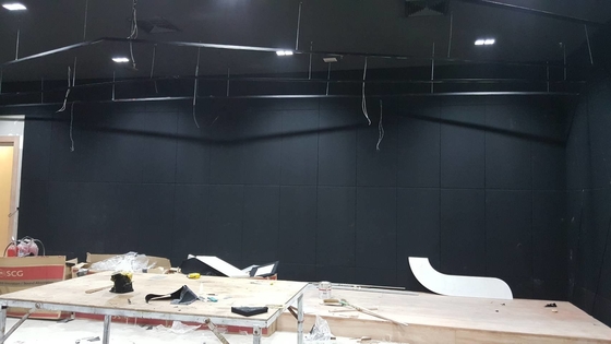2/2/0.5mm Formica Laminate Black Color Microperforated Wooden Sound Absorbing Acoustic Panels