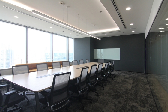 Meeting Room Ceiling Tile RAL9016 White PVDF Microperforated Metal  Aluminium Composite Panels