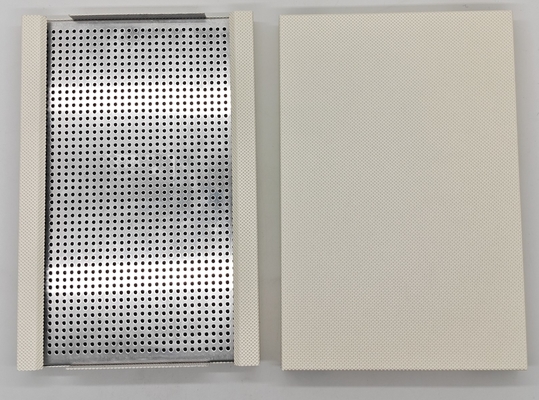 Conference Hall Ceiling Tile RAL9016 White PVDF Microperforated Aluminium Composite Panels